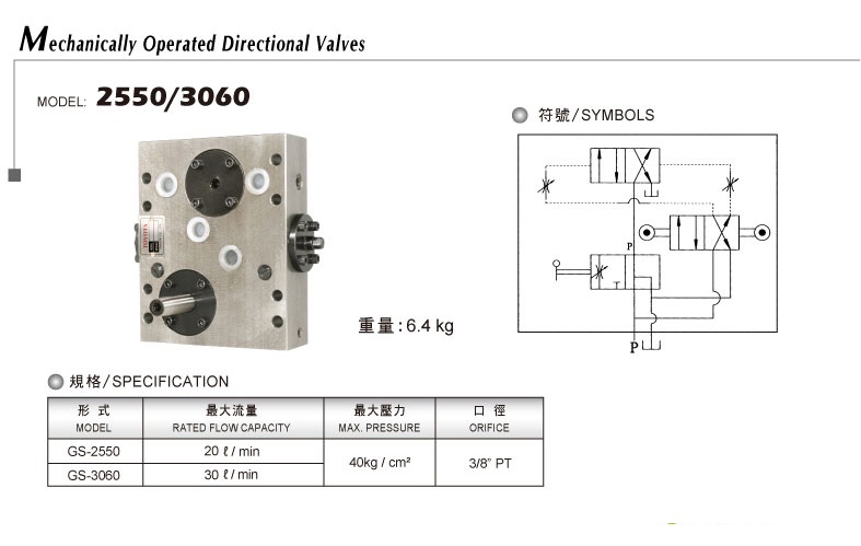 機(jī)械式方向閥2550